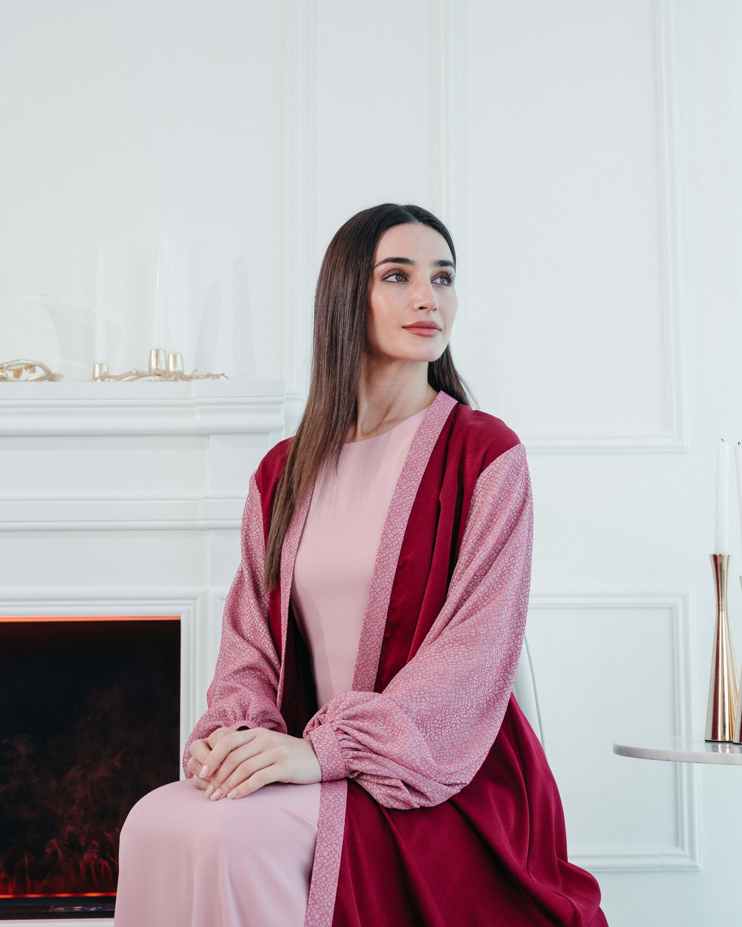 The Bold Blossom Abaya Set