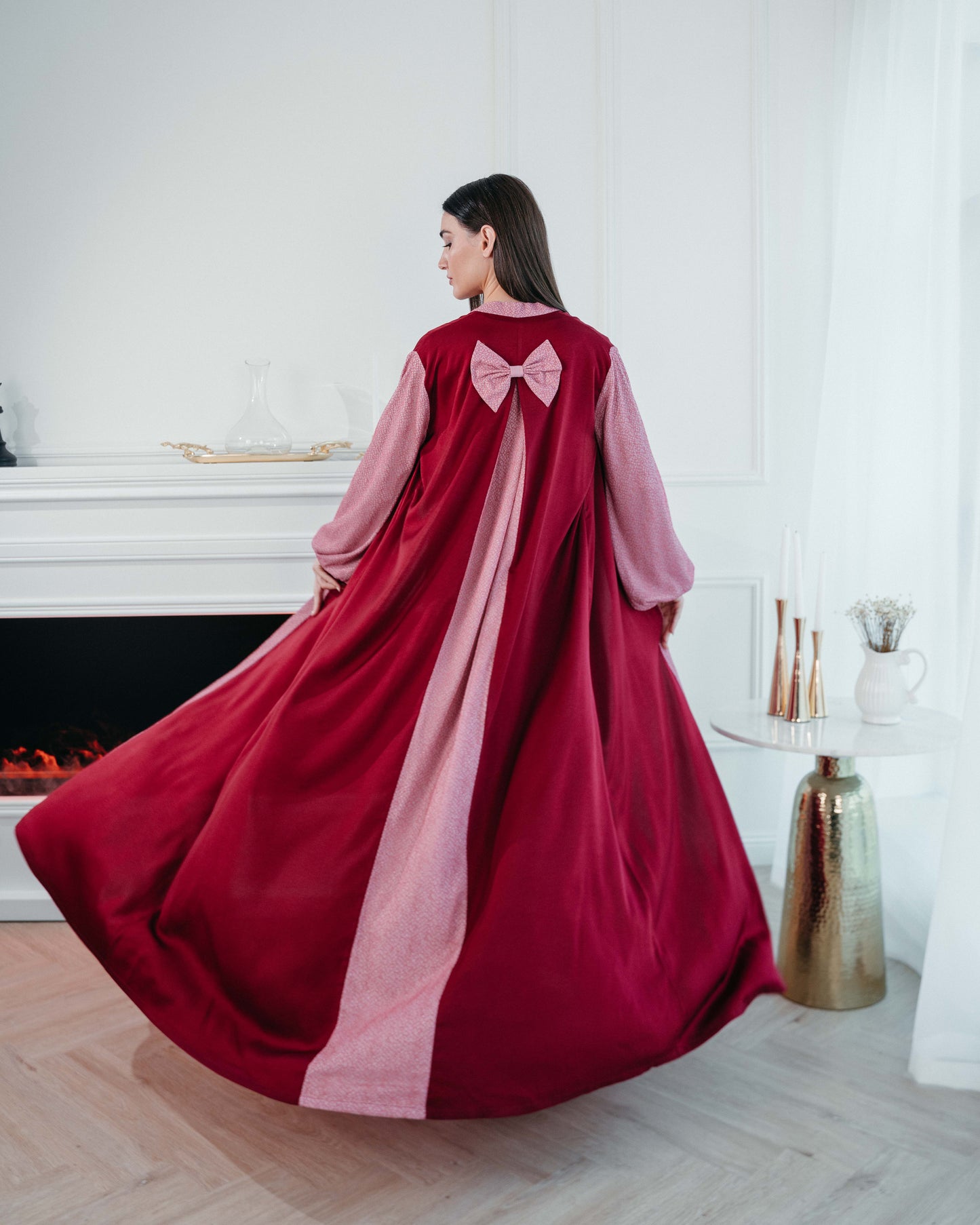 The Bold Blossom Abaya Set